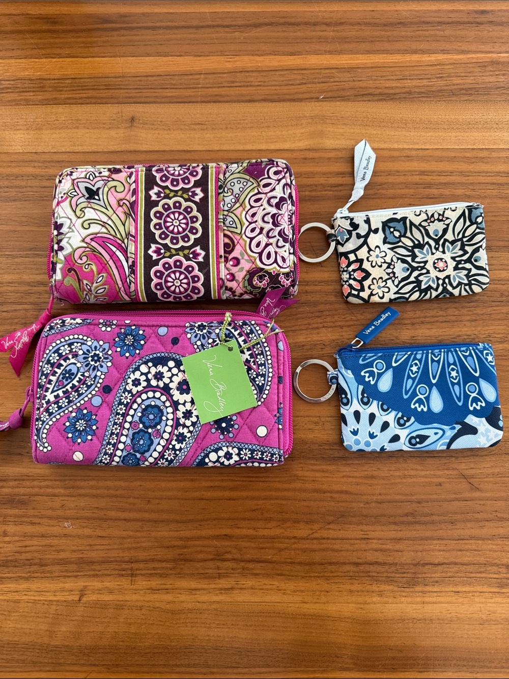Vera Bradley wallet lot, set of 4

One new with tags